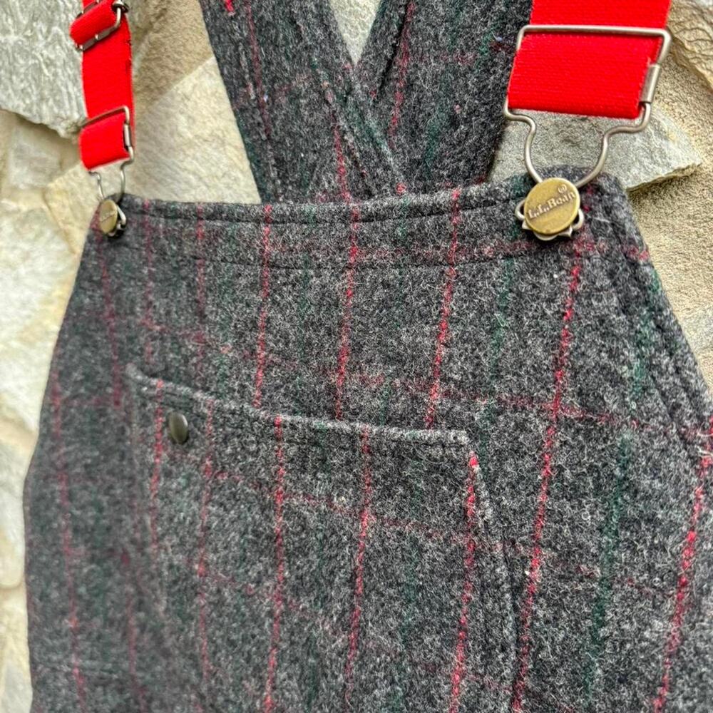 Vintage llbean greyred striped wool blend - Picture 3 of 8